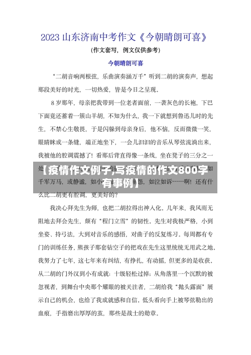 【疫情作文例子,写疫情的作文800字有事例】