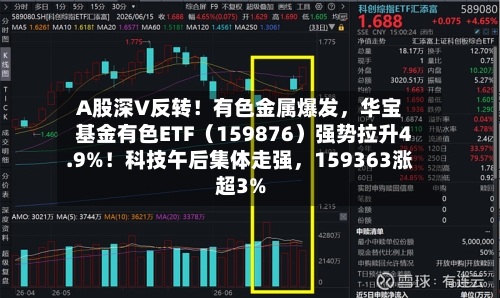 A股深V反转!有色金属爆发,华宝基金有色ETF(159876)强势拉升4.9%!科技午后集体走强,159363涨超3%